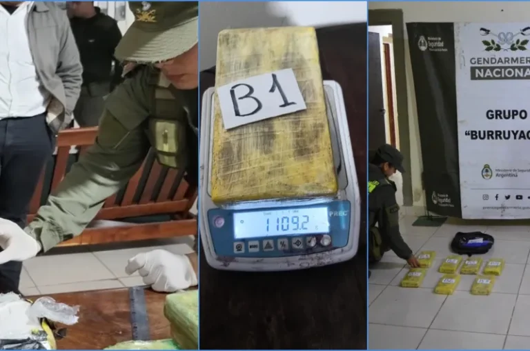 Interceptan “tour de compras” con 14 kg de cocaína