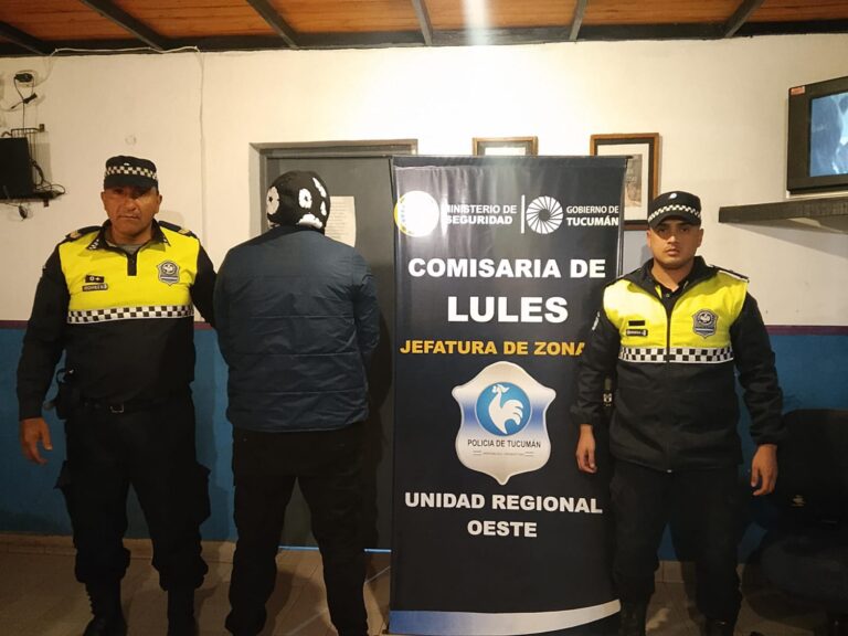 Detienen en Lules a un joven buscado por amenazas