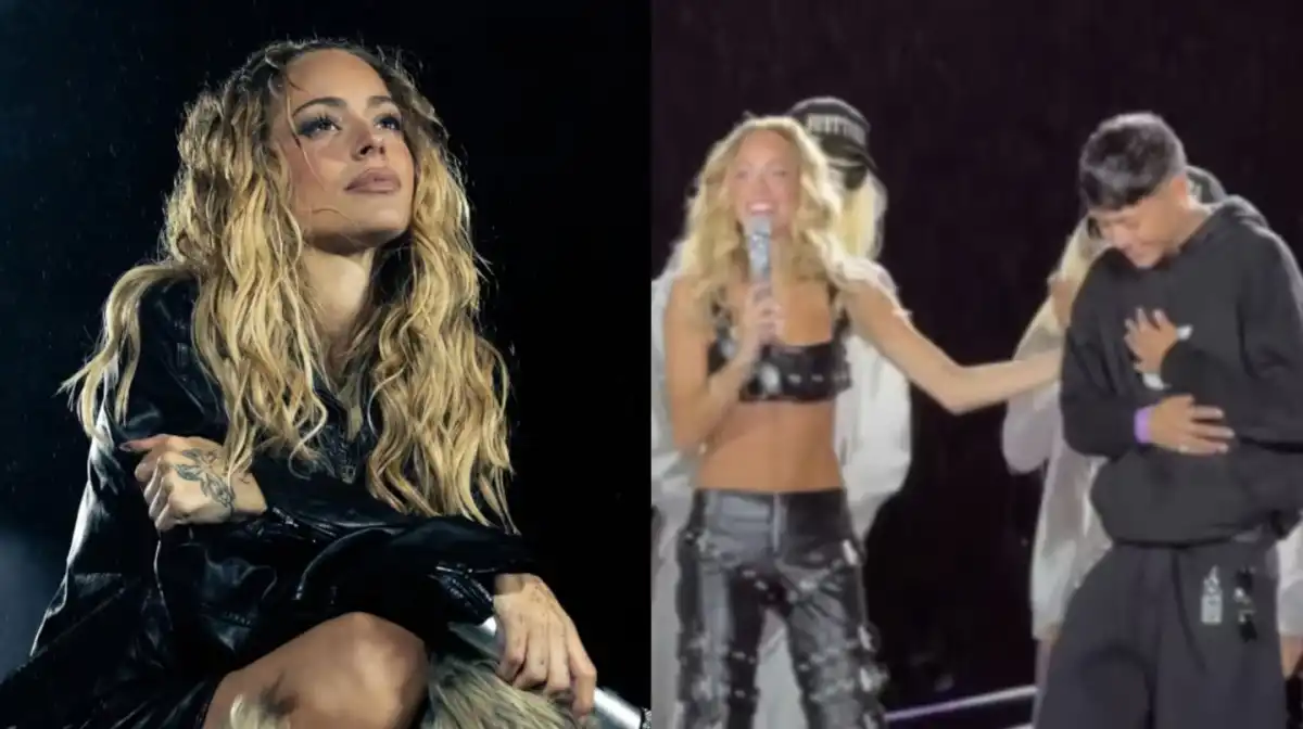 “Tini emocionó en Salta: invitó a un empleado de limpieza a bailar en su show”