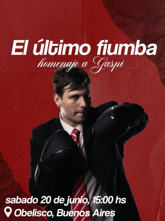 “El último fiumba”: cómo será el homenaje a Gaspi este sábado en el obelisco