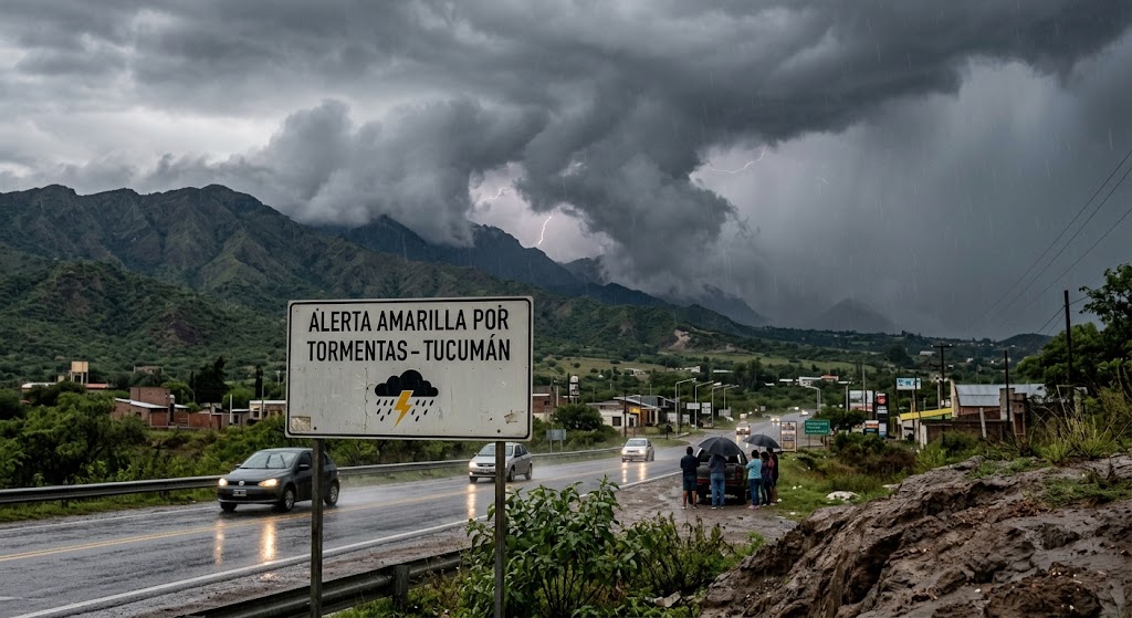 Alerta amarilla en Tucumán: prevén tormentas severas, ráfagas intensas y posible caída de granizo