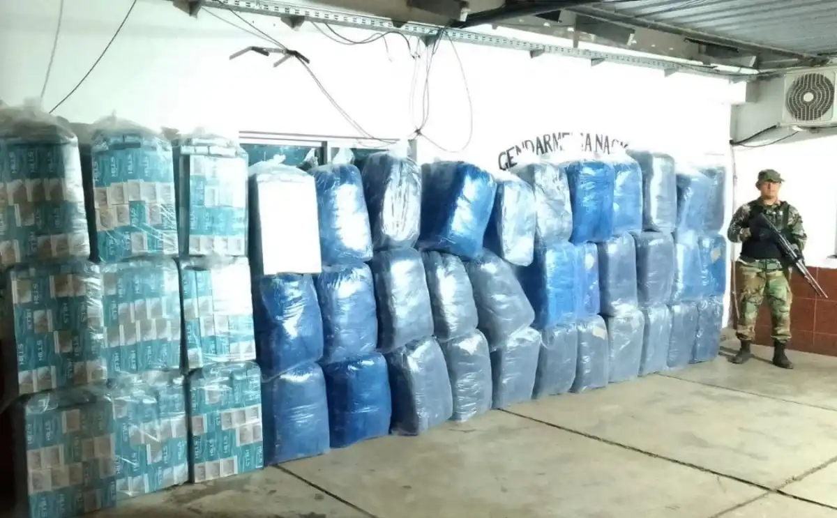 Gendarmería Nacional incautó en Salta más de 850 kilos de hojas de coca y miles de atados de cigarrillos de contrabando