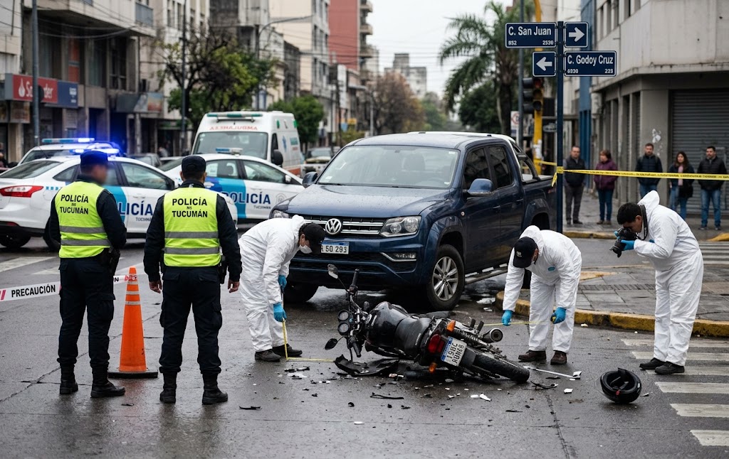 Trágico siniestro vial: un motociclista de 23 años fallece tras colisionar con una camioneta